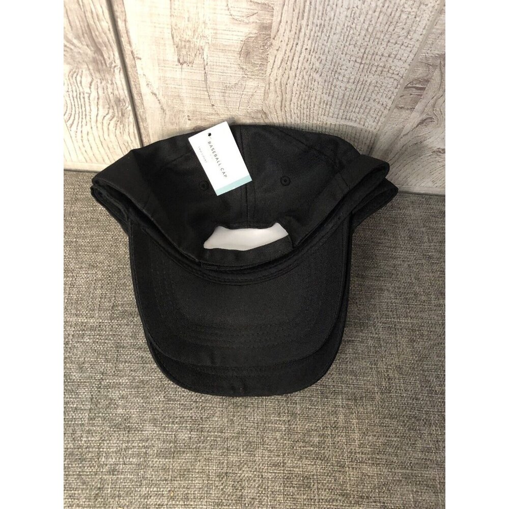 Adult Squad Black Adjustable Hat Baseball Caps Pack of 2 - Picture 3 of 3